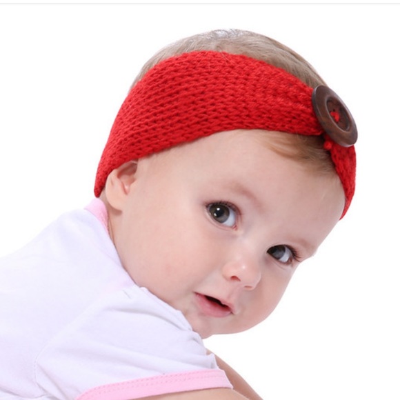 SO CUTE Baby Headband with Button - Picture 2 of 4